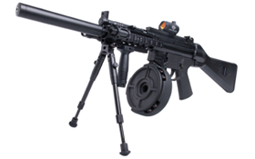 GSG-522 Carbine with Drum-Magazine(110 rounds), bipod, hand grip and optica...